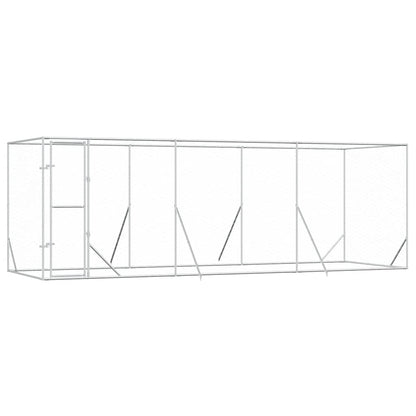vidaXL Outdoor Dog Kennel Silver 6x2x2 m Galvanised Steel 2