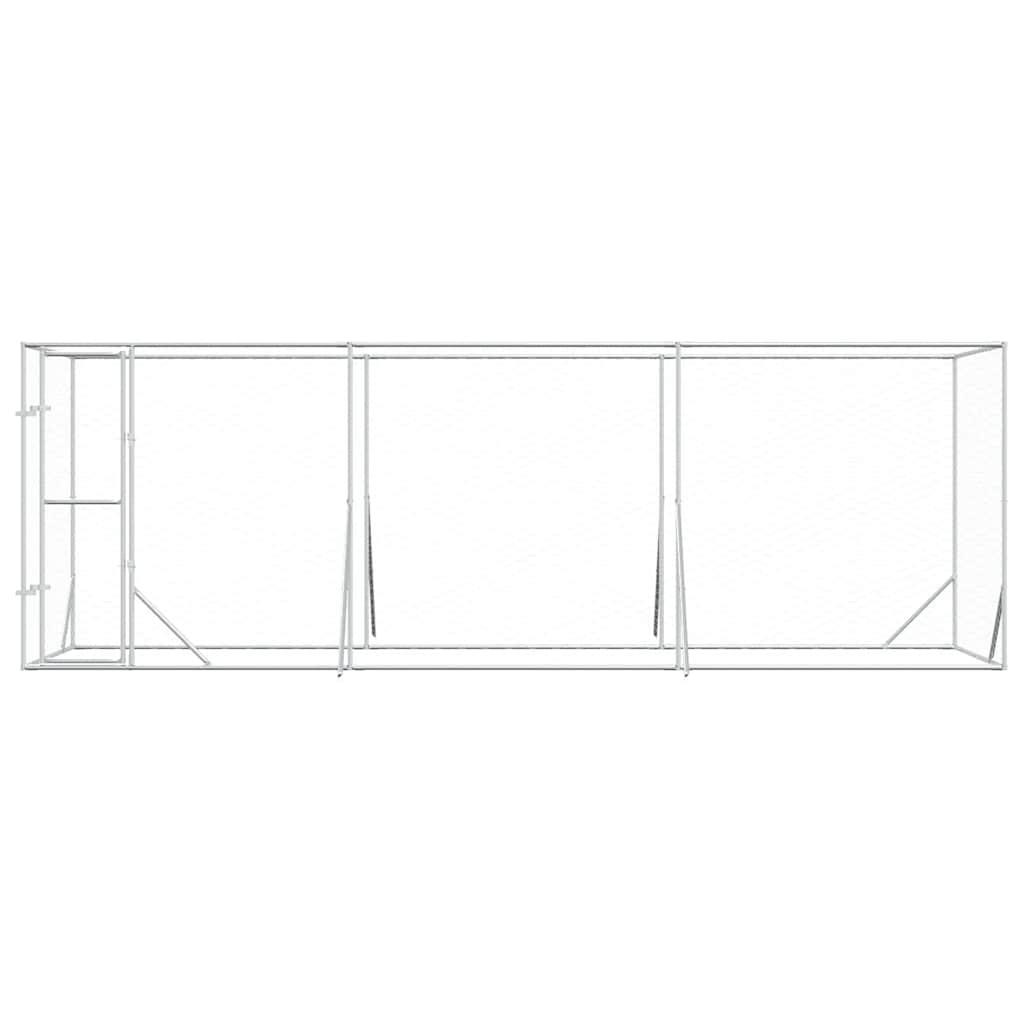 vidaXL Outdoor Dog Kennel Silver 6x2x2 m Galvanised Steel 5
