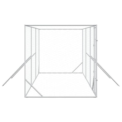 vidaXL Outdoor Dog Kennel Silver 6x2x2 m Galvanised Steel 6