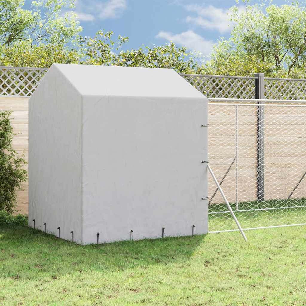 Outdoor Dog Kennel with Roof Silver 2x2x2,5 m Galvanised Steel 2 x 10 x 2.5 m