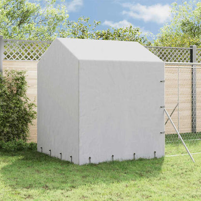 Outdoor Dog Kennel with Roof Silver 2x2x2,5 m Galvanised Steel 2 x 14 x 2.5 m