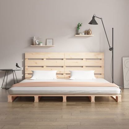 Bed Frame without Mattress Solid Wood Pine Length 190 cm Natural 120 cm