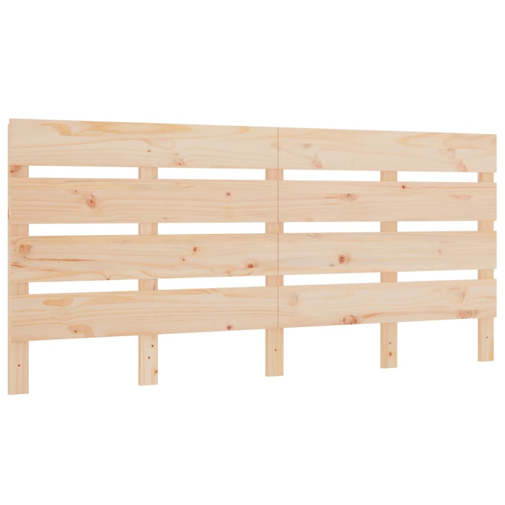 Bed Frame without Mattress Solid Wood Pine Length 190 cm Natural 120 cm