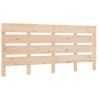 Bed Frame without Mattress Solid Wood Pine Length 190 cm Natural 120 cm