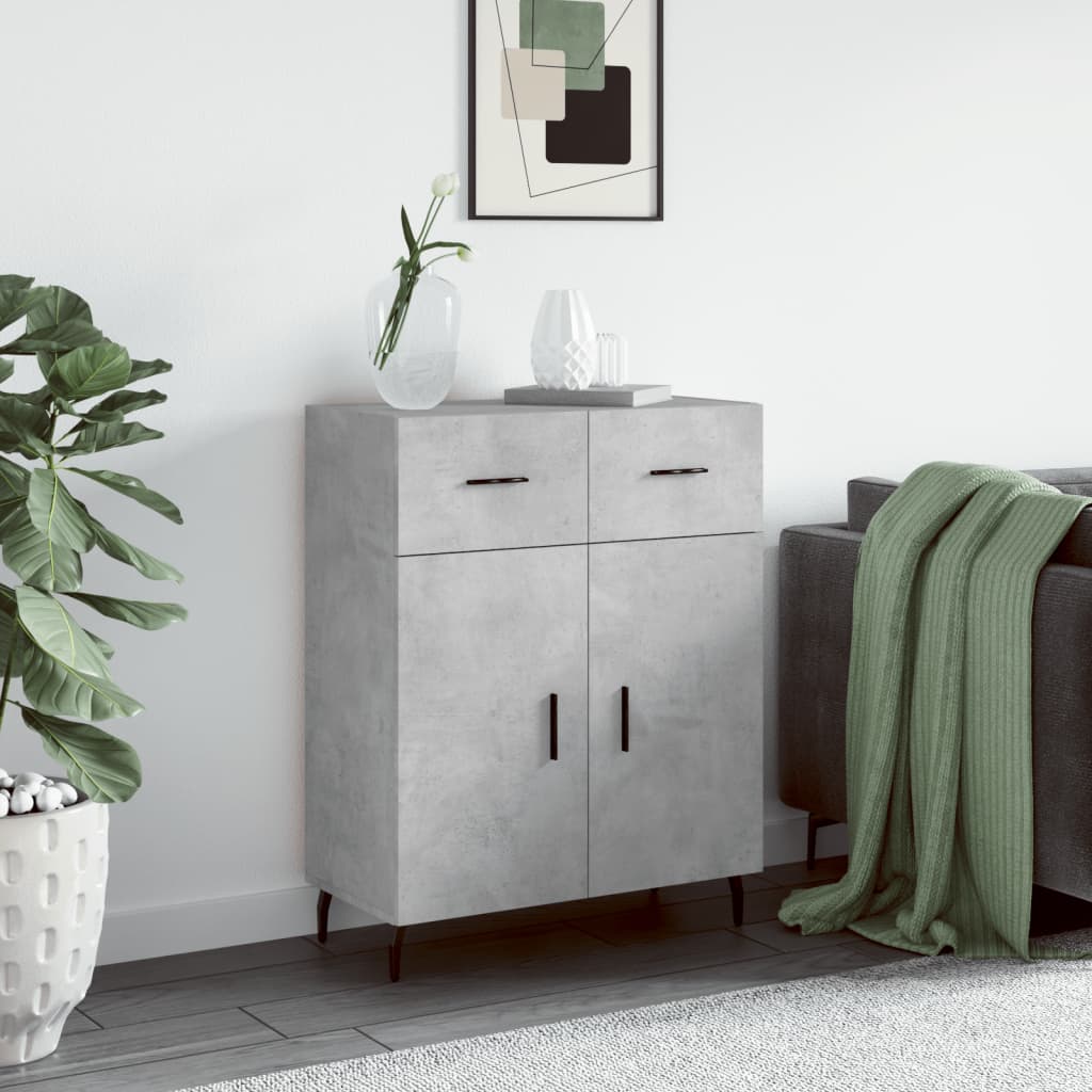 Sideboard 69,5x34x90 cm Engineered Wood Concrete grey