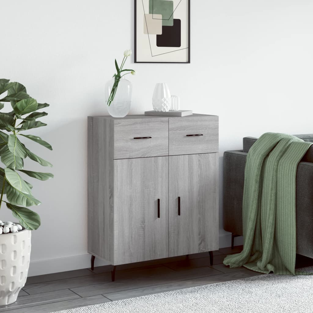 Sideboard 69,5x34x90 cm Engineered Wood Grey sonoma