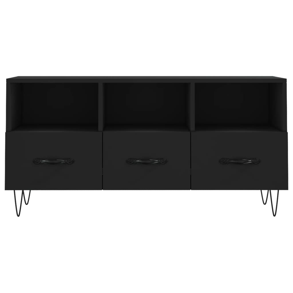 TV Cabinet 102x36x50 cm Engineered Wood Black