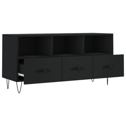 TV Cabinet 102x36x50 cm Engineered Wood Black
