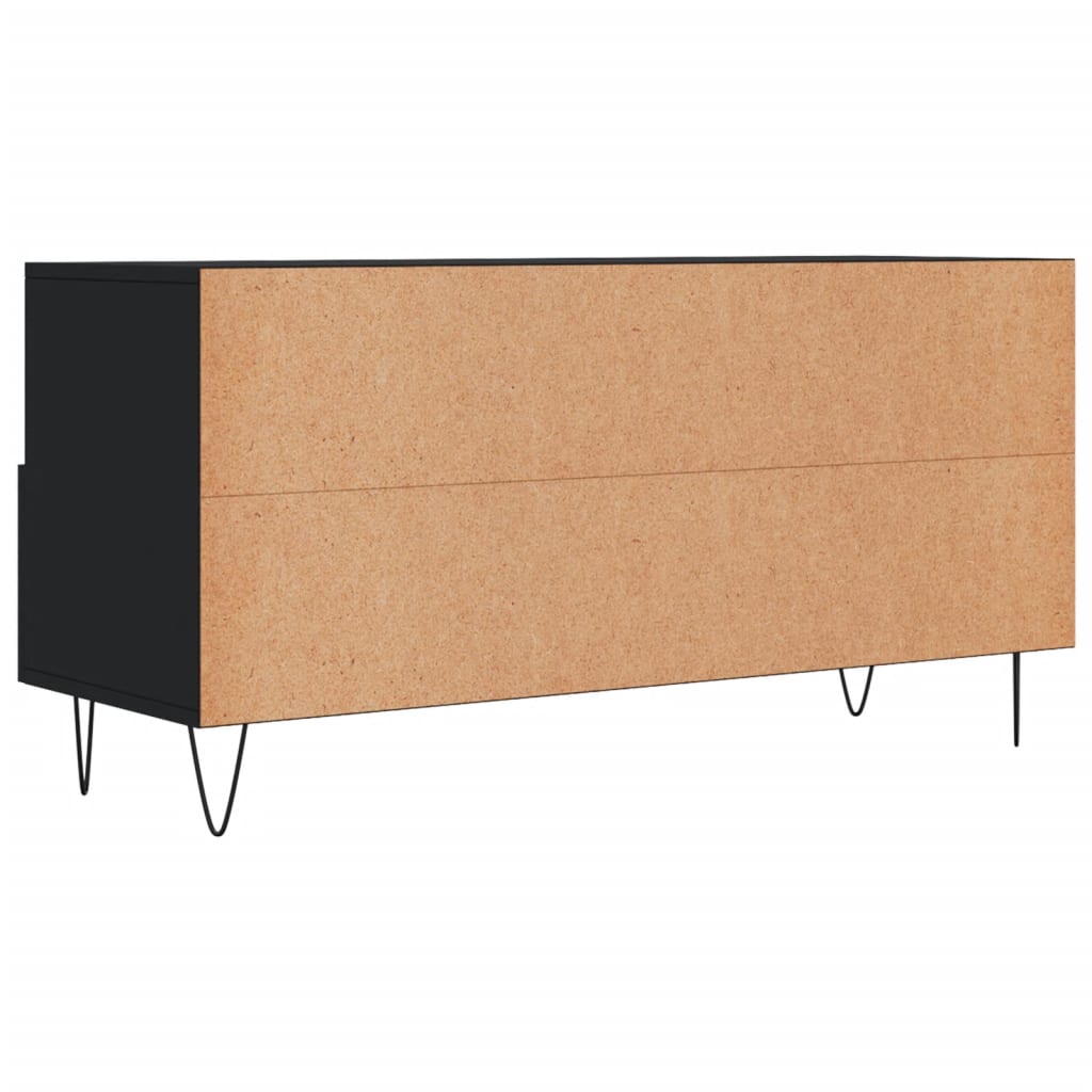 TV Cabinet 102x36x50 cm Engineered Wood Black