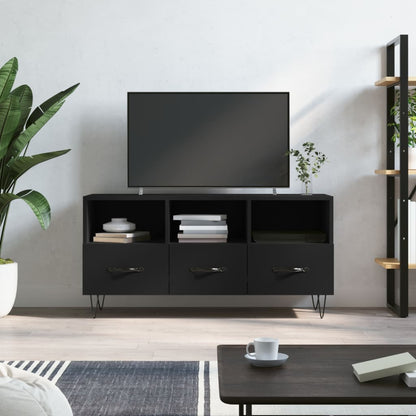 TV Cabinet 102x36x50 cm Engineered Wood Black