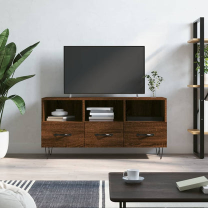 TV Cabinet 102x36x50 cm Engineered Wood Brown oak
