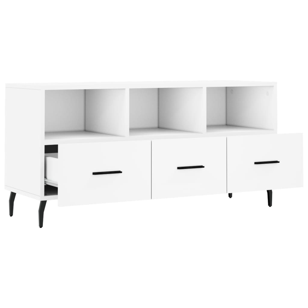 TV Cabinet 102x36x50 cm Engineered Wood White
