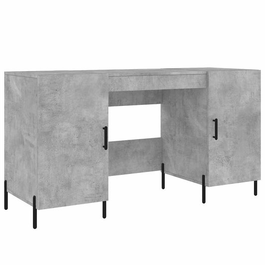 Desk 140x50x75 cm Engineered Wood Concrete grey