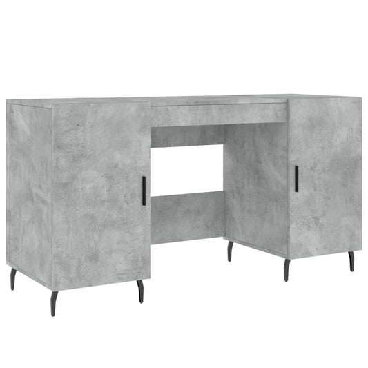 Desk 140x50x75 cm Engineered Wood Concrete grey