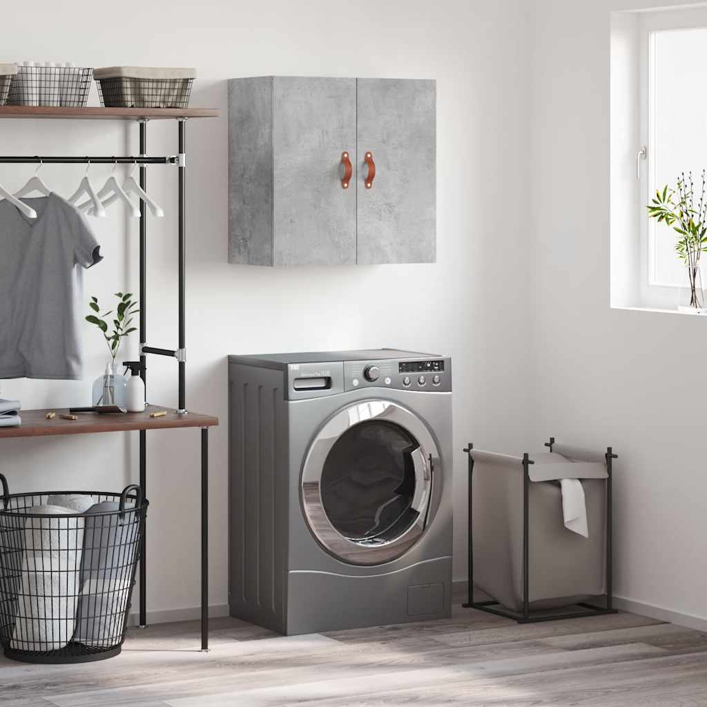 Wall Cabinet 60x31x60 cm Engineered Wood Concrete grey