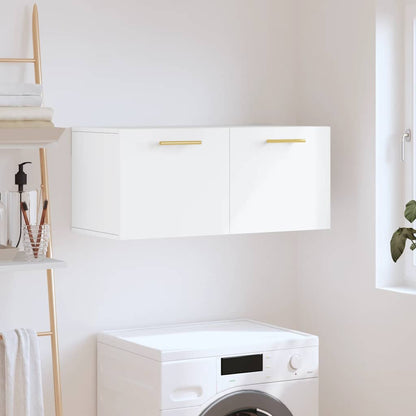 Wall Cabinet 80x36.5x35 cm Engineered Wood White