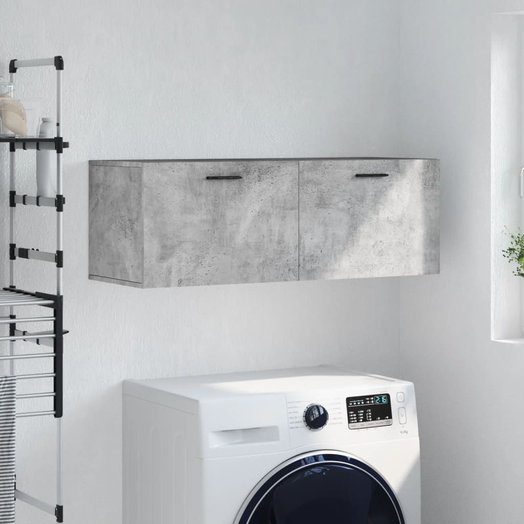 Wall Cabinet 60x36,5x35 cm Engineered Wood Concrete grey