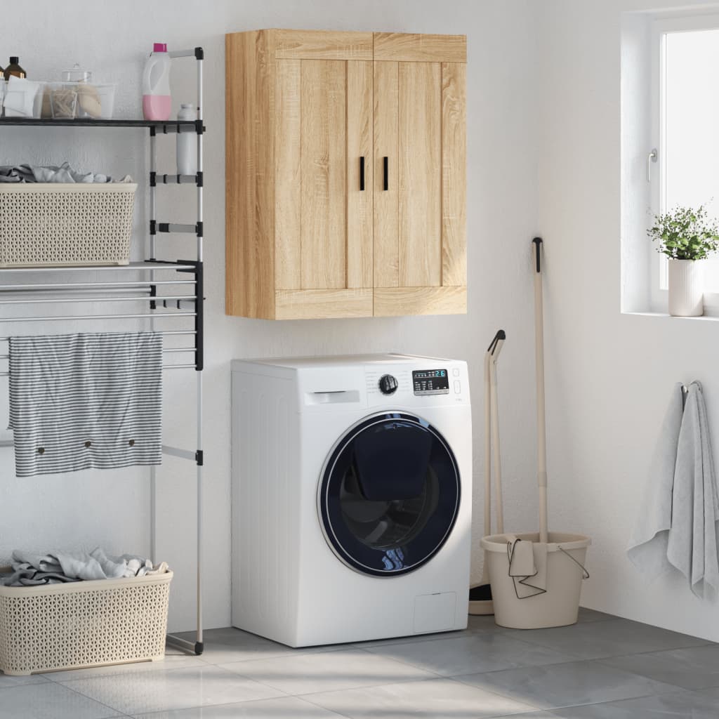 Wall Mounted Cabinet 69,5x34x90 cm Engineered Wood Sonoma oak