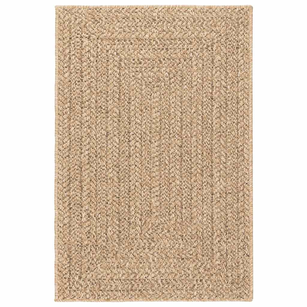 Rug ZIZUR Jute Look Indoor and Outdoor Rectangular Brown 200 x 290 cm