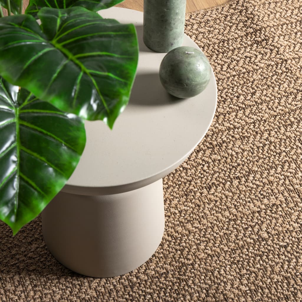 Rug ZIZUR Jute Look Indoor and Outdoor Round Brown 200 x 290 cm