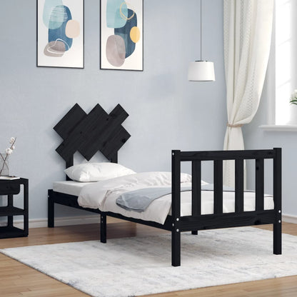 Bed Frame without Mattress Solid Wood Pine Length 190 cm 75 cm