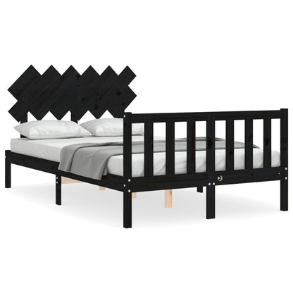 Bed Frame without Mattress Solid Wood Pine Length 190 cm 135 cm