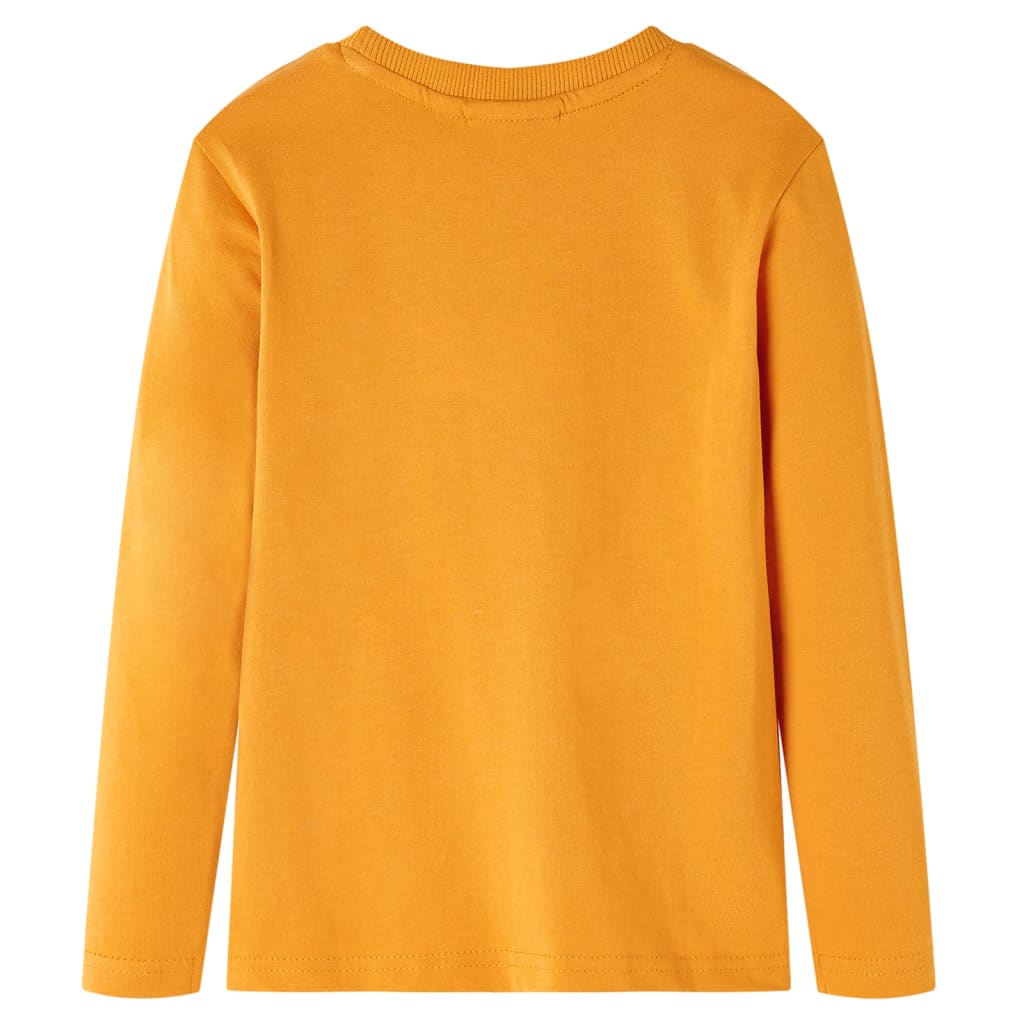 Kids' T-shirt with Long Sleeves 92 Ochre