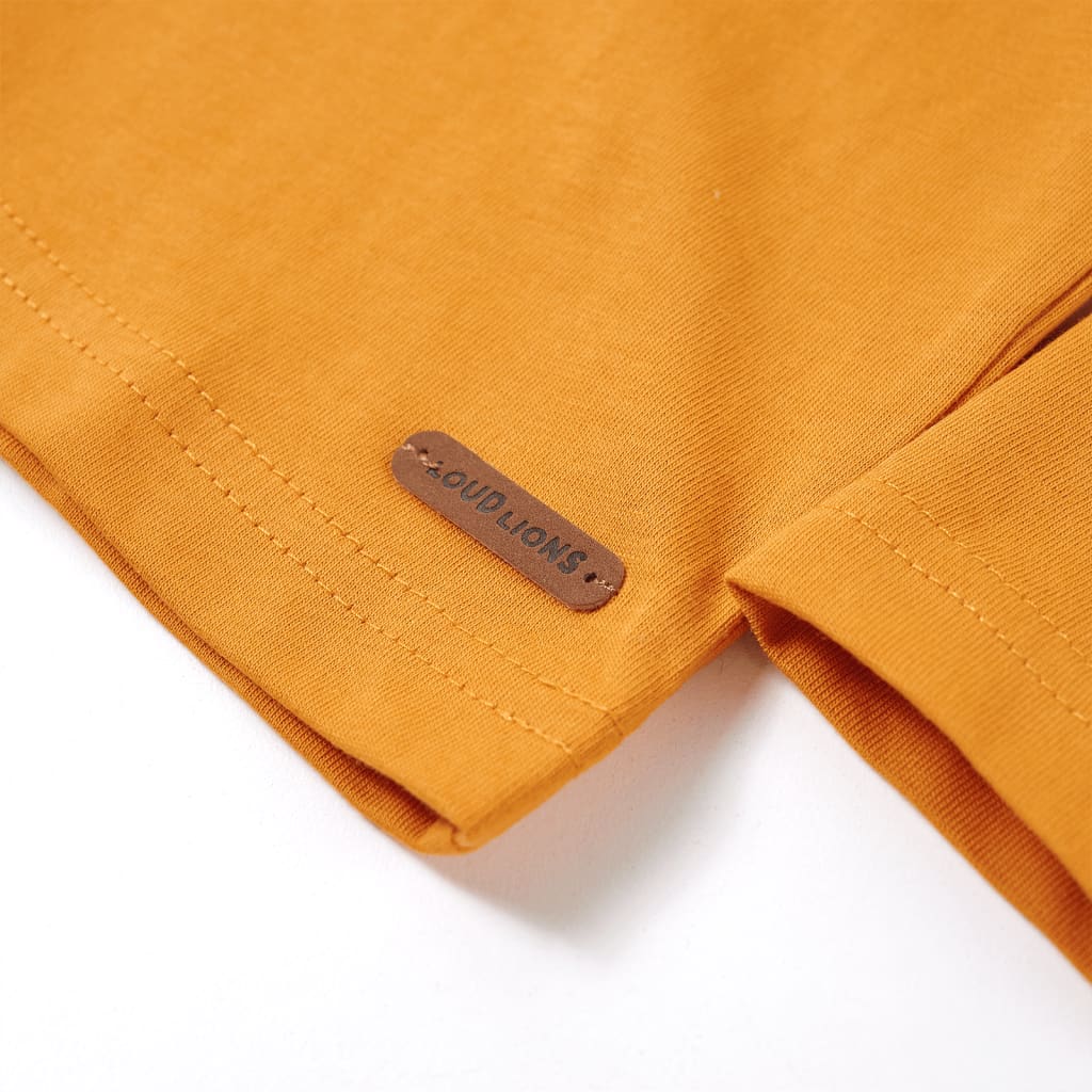 Kids' T-shirt with Long Sleeves 92 Ochre