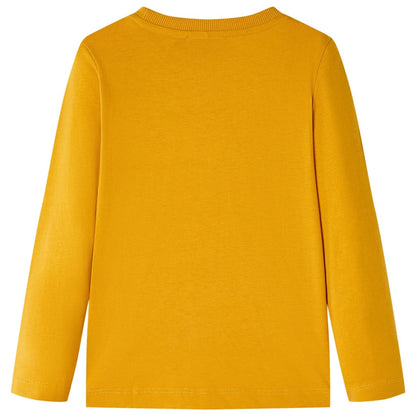 Kids' T-shirt with Long Sleeves 92 Ochre
