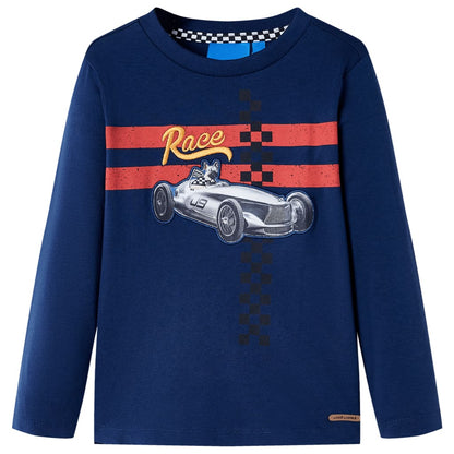 Kids' T-shirt with Long Sleeves 92 Navy