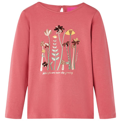Kids' T-shirt with Long Sleeves Old 92 Pink 104 (3-4y)