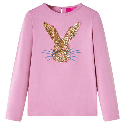 Kids' T-shirt with Long Sleeves 92 Pink 104 (3-4y)