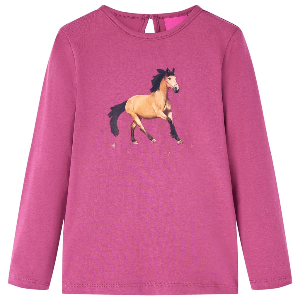 Kids' T-shirt with Long Sleeves 92 Raspberry 92 (1.5-2y)