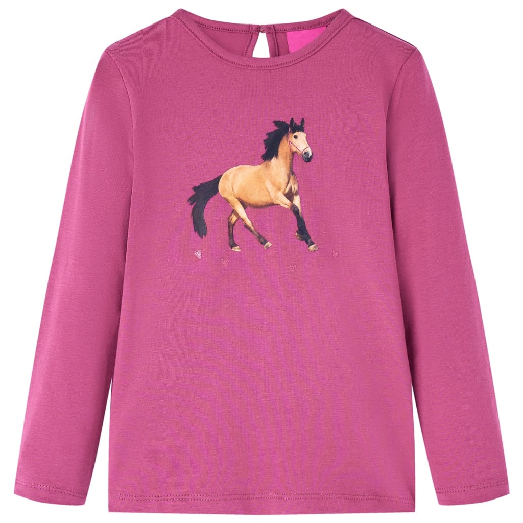 Kids' T-shirt with Long Sleeves 92 Raspberry 104 (3-4y)