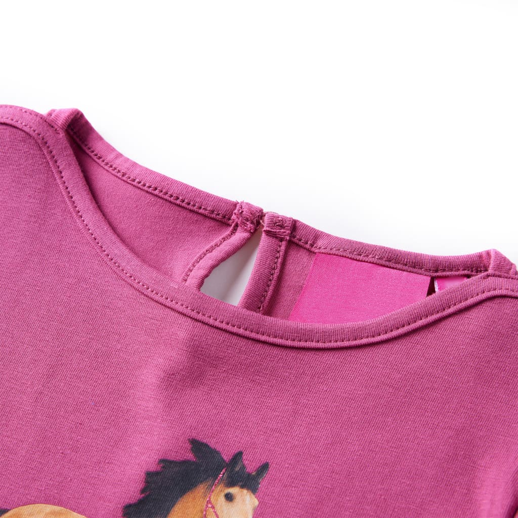 Kids' T-shirt with Long Sleeves 92 Raspberry 104 (3-4y)