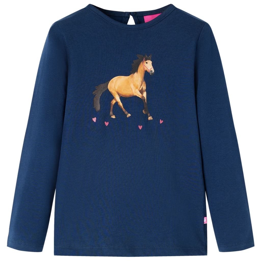 Kids' T-shirt with Long Sleeves 92 Navy blue 92 (1.5-2y)