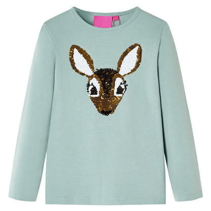 Kids' T-shirt with Long Sleeves 92 Mint 116 (5-6y)