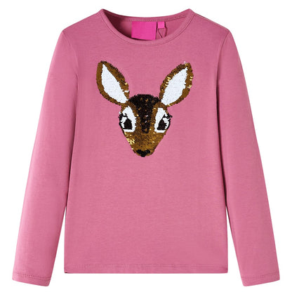 Kids' T-shirt with Long Sleeves 92 Raspberry 116 (5-6y)