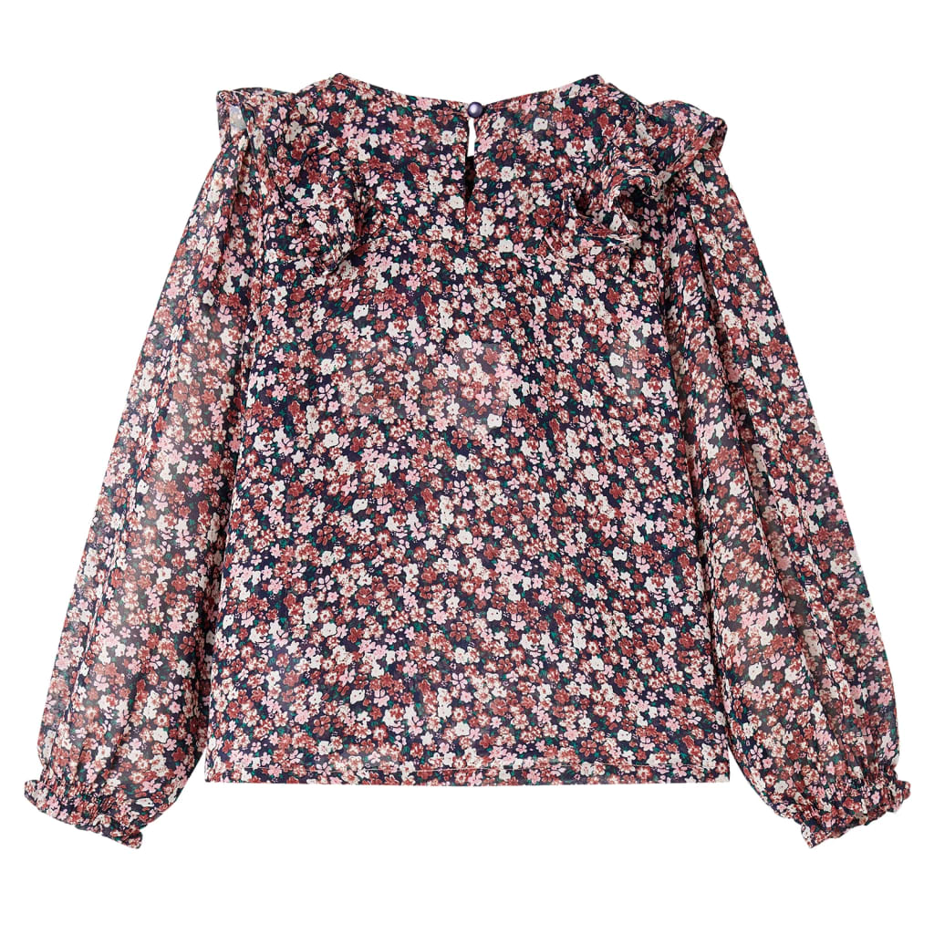 Kids' Shirt with Long Sleeves Dark Pink 92 104 (3-4y)