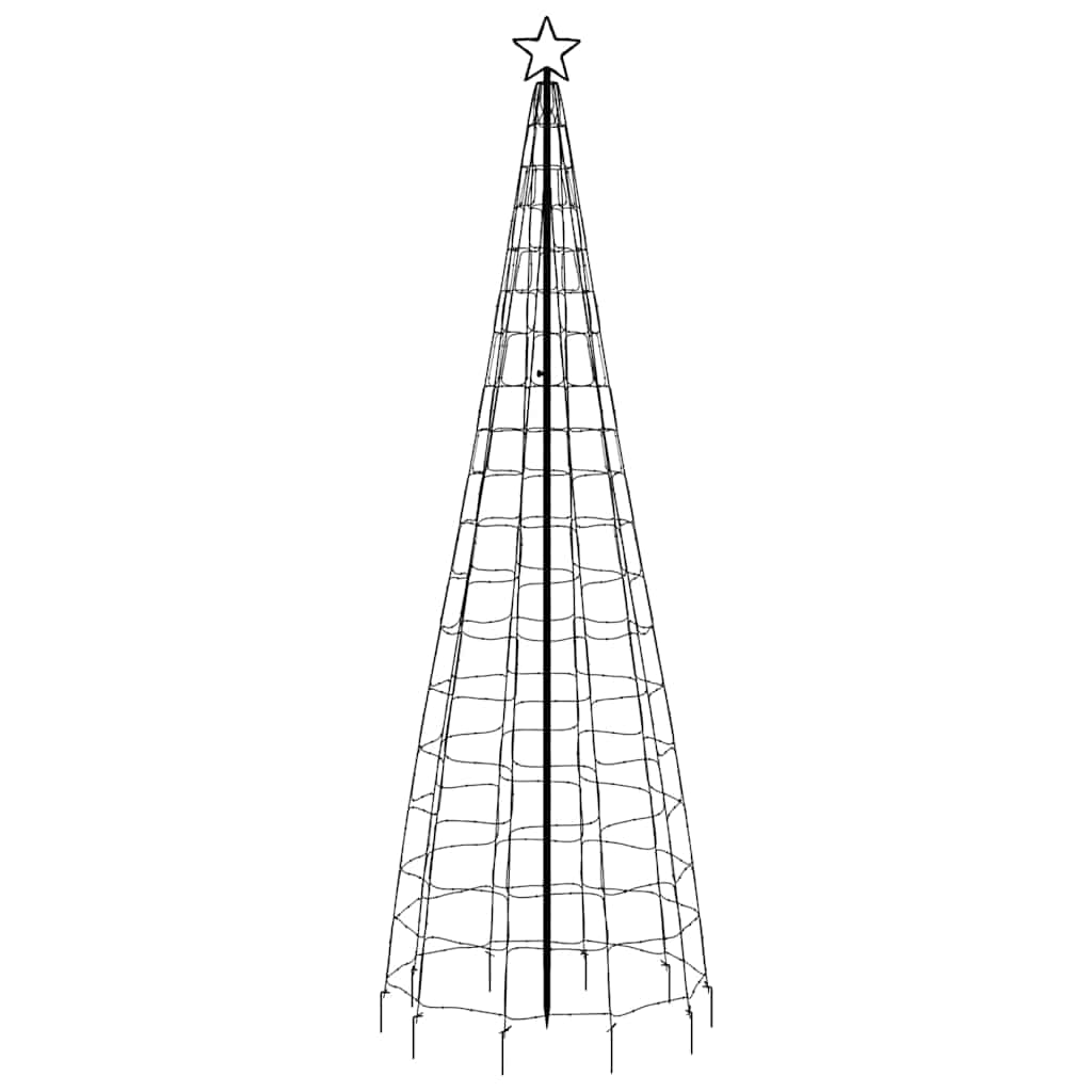 vidaXL LED Christmas Tree with Spikes 570 LEDs Cold White 300 cm 3