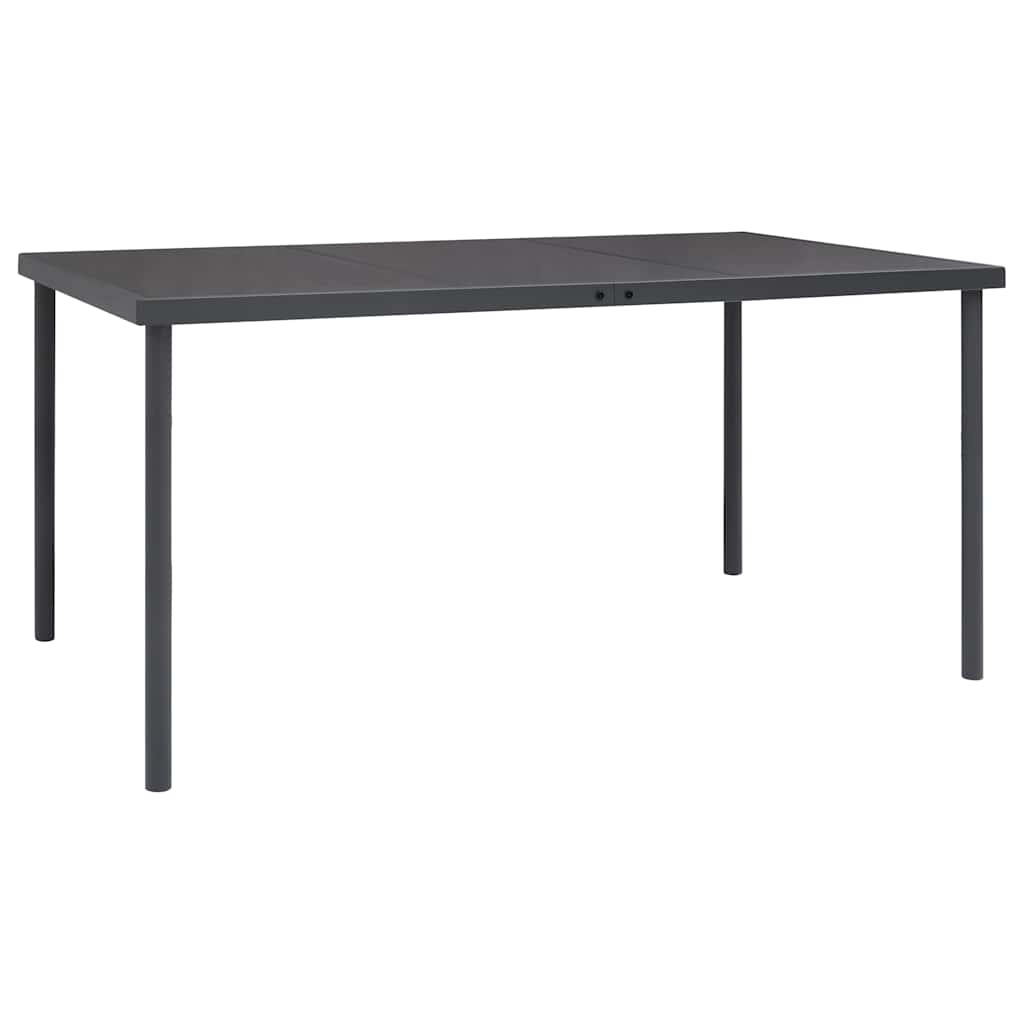 vidaXL 7 Piece Garden Dining Set Black Steel and Textilene 4
