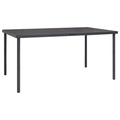 vidaXL 7 Piece Garden Dining Set Black Steel and Textilene 4