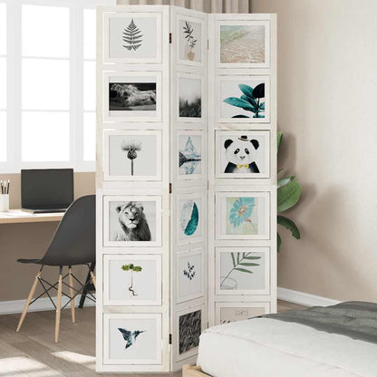vidaXL Room Divider Panels White Solid Wood Paulownia