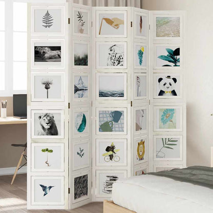 vidaXL Room Divider Panels White Solid Wood Paulownia