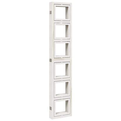 vidaXL Room Divider 6 Panels White Solid Wood Paulownia 6