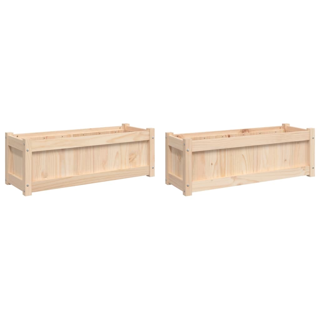 Garden Planters Solid Wood Pine Natural pine 2