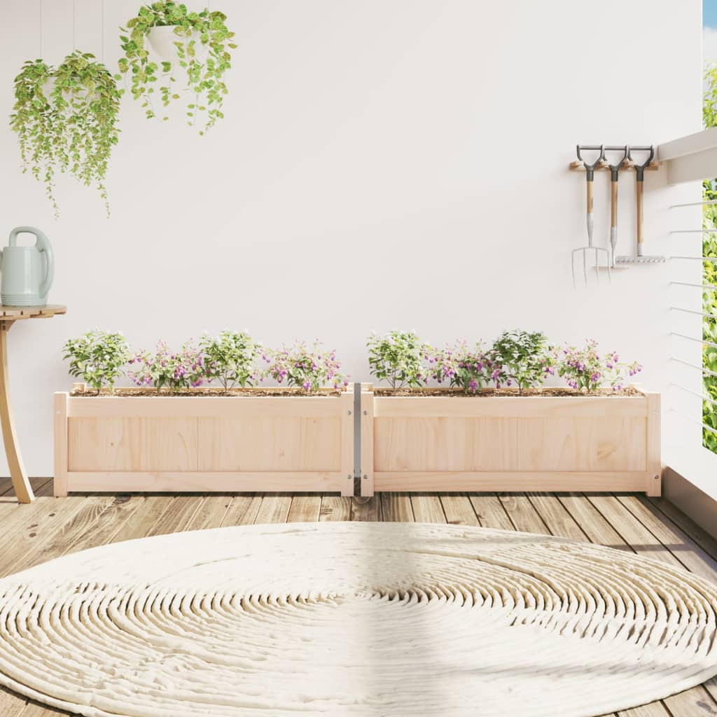 Garden Planters Solid Wood Pine Natural pine 2