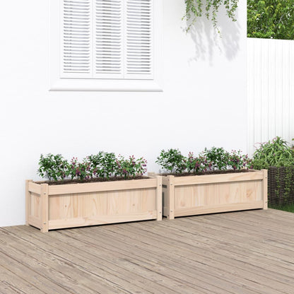 Garden Planters Solid Wood Pine Natural pine 2