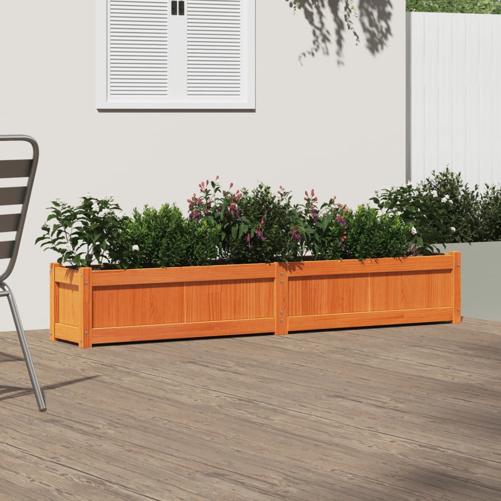Garden Planters Solid Wood Pine Brown pine 1