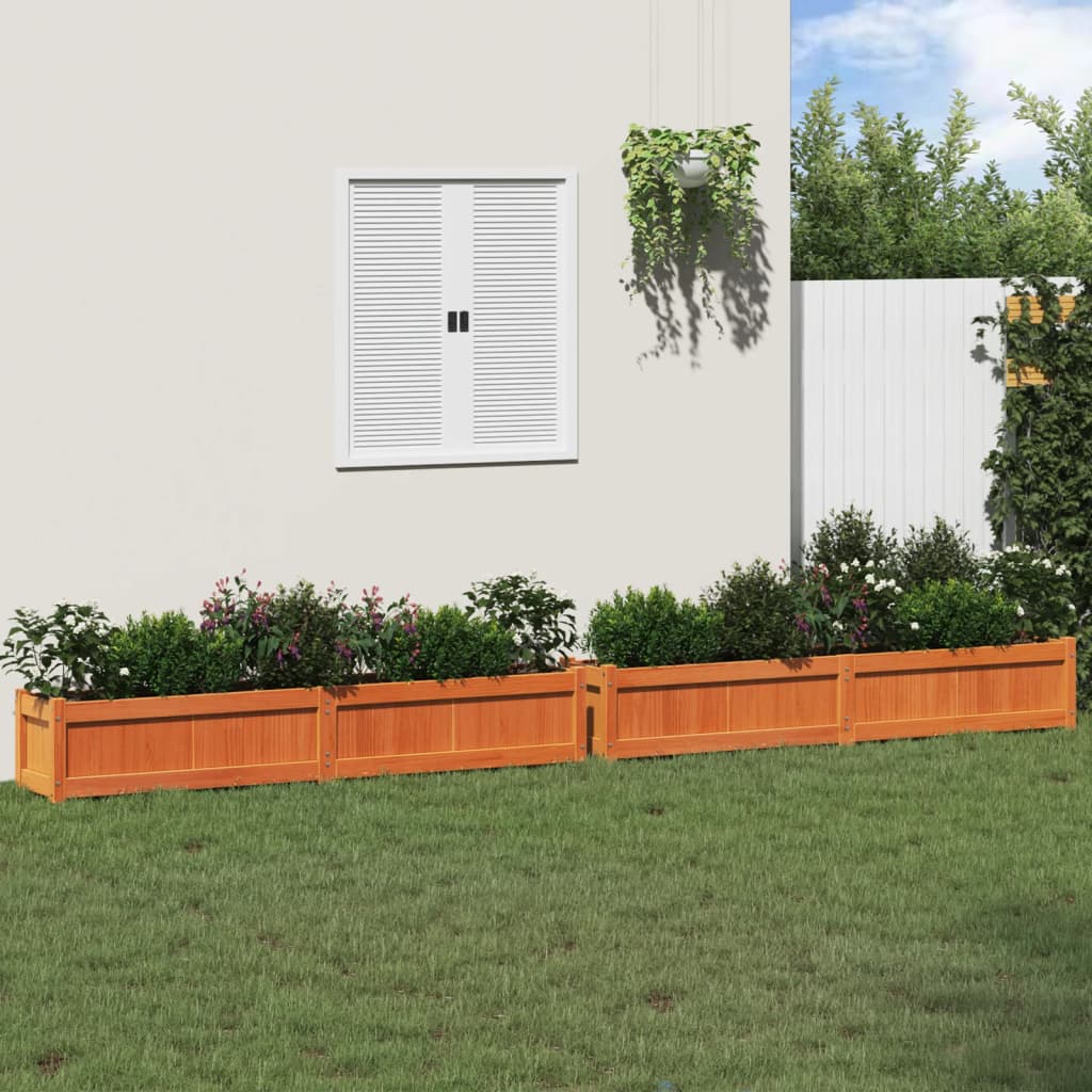 Garden Planters Solid Wood Pine Brown pine 2